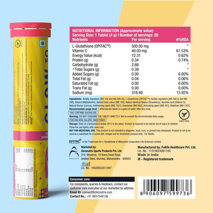 Chicnutrix Glow – Japanese Glutathione Effervescent (40 Tablets)