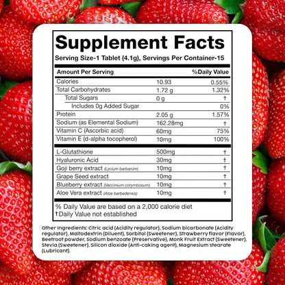 PLIX - THE PLANT FIX Glutathione Tablets With Vitamin C | 15 Collagen Supplements |500mg L-Glutathione