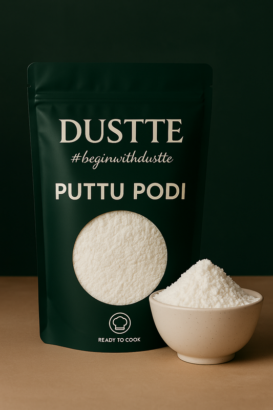 DUSTTÉ Puttu Podi – Premium Steamed Rice Flour (Ready to Cook)