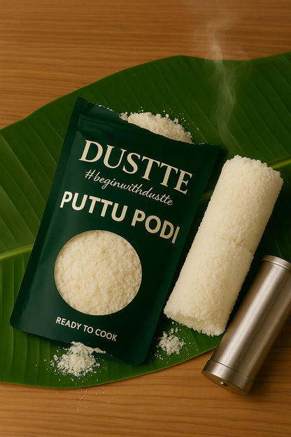 DUSTTÉ Puttu Podi – Premium Steamed Rice Flour (Ready to Cook)